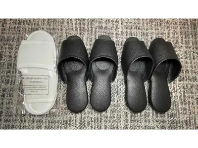 four pairs of shoes and a pair of slippers at ASTA HOTEL - Vacation STAY 87210v in Tokyo