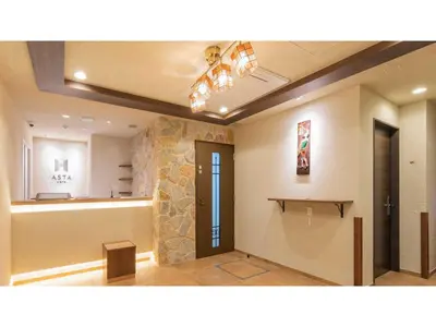 a room with a hallway with a counter and a table at ASTA HOTEL - Vacation STAY 87287v in Tokyo