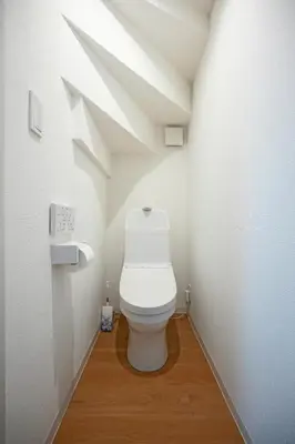 a bathroom with a toilet in a white room at BT House Nakano3-3min Shinjuku 15min Shibuya-Modern 2BR-Convenient access to airports in Tokyo