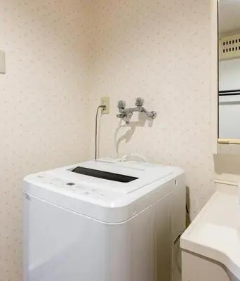 a bathroom with a white sink in a room at -Belmazon meguro402- 7 minutes to Shibuya Station in Tokyo