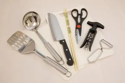 a group of kitchen utensils sitting on a counter at 12 minutes by train to Skytree, 4 min to station on foot, 1F, 20square meter in Tokyo