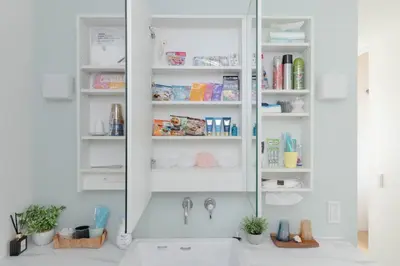 a bathroom with a shower and a sink at Shibuya Base in Tokyo