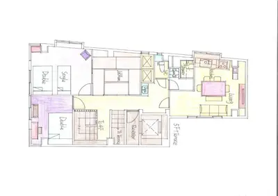 a floor plan of a house at PandaStay-Sensoji Asakusa 5minsWalk&SkytreeApt in Tokyo