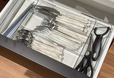 a plastic container with a pair of scissors in it at Newly Opened \u6c60\u888b\u30c6\u30e9\u30b9\u30cf\u30a6\u30b9B in Tokyo