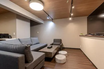 a living room with a couch and a chair at Newly Opened \u6c60\u888b\u30c6\u30e9\u30b9\u30cf\u30a6\u30b9B in Tokyo