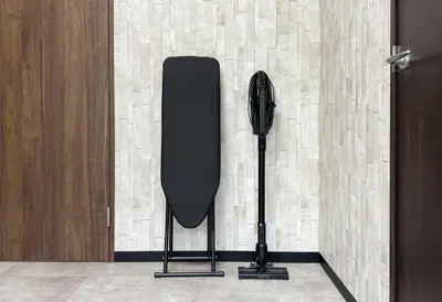 a black speaker sitting next to a wall at Newly Opened \u6c60\u888b\u30c6\u30e9\u30b9\u30cf\u30a6\u30b9B in Tokyo