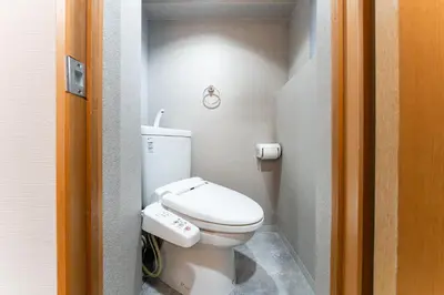 a bathroom with a toilet in a small room at Ohana's 2rooms Walk to Shibuya station by 8 minutes apartment studio MAX10 in Tokyo
