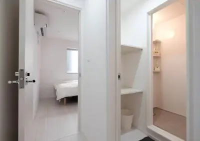 a room with a door leading to a bedroom at Tokyo Kiyosumi-Shirakawa Family House, 6BR, 2Bath, Sleeps 8 in Tokyo