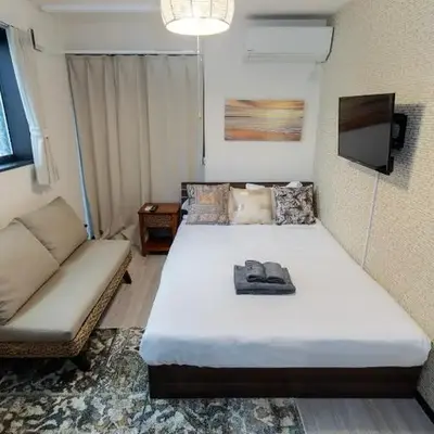 Tokyo Skytree 102 Bali-Style Double bed Bath & WC