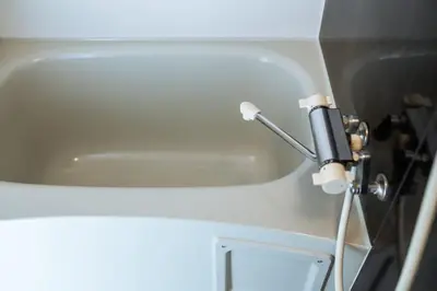 a bathroom with a mirror and a hair dryer at Tokyo Skytree 301 Elegance Blue Twin Room bath WC in Tokyo