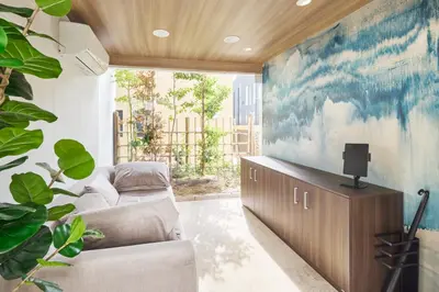 a living room with two couches and a tv at \u30de\u30a4\u30b0\u30ec\u5357\u9752\u5c71 in Tokyo