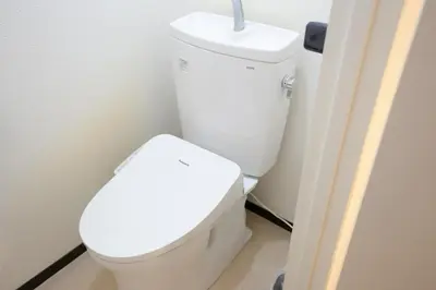 a bathroom with a white toilet and a sink at studio aoi 302 in Tokyo