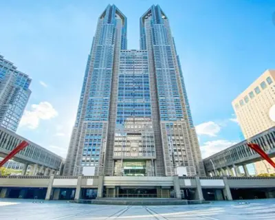 a large building with tall skyscrapers in a city at OZ nakano in Tokyo