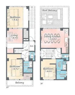a floor plan of a house at T-home\u6674 T-home Hare in Tokyo