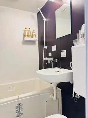 a bathroom with a sink and a toilet at Shinagawa City \u834f\u539f101-SN0479 in Tokyo