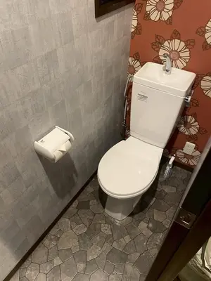 a bathroom with a white toilet in a room at Asakusa Retreat Designer curated stylish room 1 in Tokyo