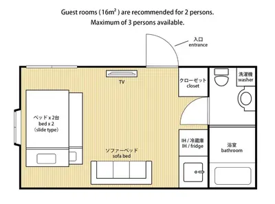 a floor plan of a small room with at \u30b3\u30f3\u30c6\u30eb\u897f\u4e94\u53cd\u7530303 in Tokyo