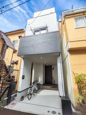 a bike parked in the front of a house at New 2025, whole house, 2min Ikebukuro, 5min Shinjuku, 6pax in Tokyo