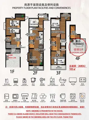 a plan of a floor plan of a building at New 2025, whole house, 2min Ikebukuro, 5min Shinjuku, 6pax in Tokyo