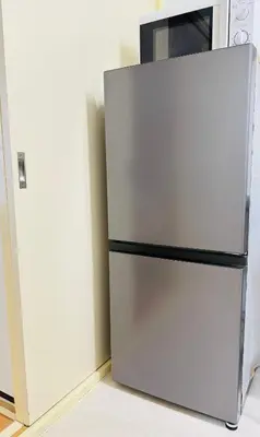a stainless steel refrigerator in a kitchen at Shinagawa City \u834f\u539f201-SN0480 in Tokyo