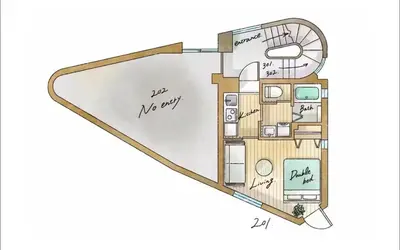 a drawing of a floor plan of a house at SUA HOTEL Shinjuku in Tokyo