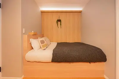a bedroom with a bed in a room at Komorebi Asakusa Cozy 6P Stay The 77 House Tokyo in Tokyo