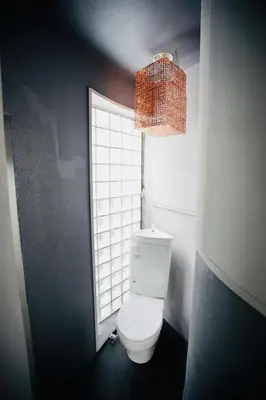 a bathroom with a toilet and a window at MUSICIAN AIR 0014 kyojima in Tokyo