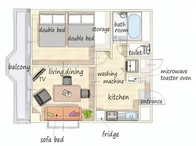 a floor plan of a house at Felizstay 907 in Tokyo