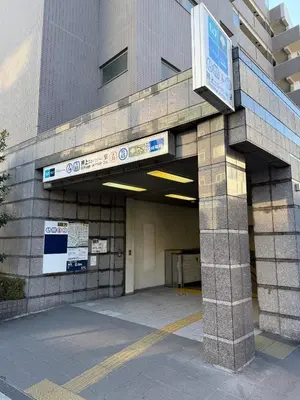 an entrance to a building with a sign on it at NEW Hotel Komugi Skytree - modern Japanese-style guesthouse near Asakusa & Skytree 3mins, whole house rental perfect for large groups up to 14pax in Tokyo