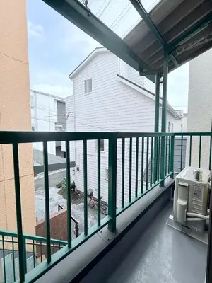 a balcony with a view of a building at Tokyo Stay Itabashi #202 in Tokyo