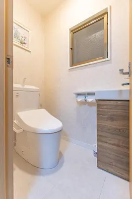 a bathroom with a toilet and a sink at New mansion within 10-min from Komagome in Tokyo