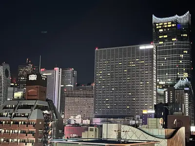 a city skyline at night with tall buildings at staytokyo1107 ONE bedroom in Tokyo