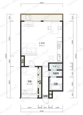 a floor plan of a house at staytokyo1107 ONE bedroom in Tokyo