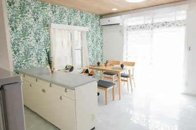 a kitchen with a table and a dining room at Ikebukuro# Nakaitabashi 3DK room# 5 minutes walk from station in Tokyo