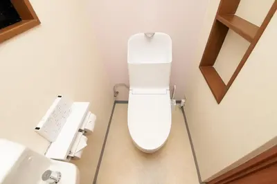 a bathroom with a white toilet in a room at NY House 2\u65b0\u5bbf\u4e09\u968e\u5efa\u30663\u5ba42\u30b7\u30e3\u30ef\u30fc2\u30c8\u30a4\u30ec in Tokyo