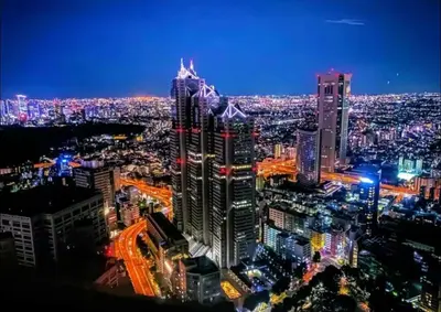 a view of a city at night at JR Itabashi 1min walk 4BR Ikebukuro 1, Shinjuku 2, Shibuya 3 in Tokyo