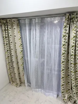 a window with white curtains in a room at \u6d45\u8349\u6c11\u6cca301 in Tokyo