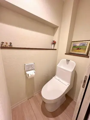 a bathroom with a white toilet in a room at Private Room near Iriya in Tokyo