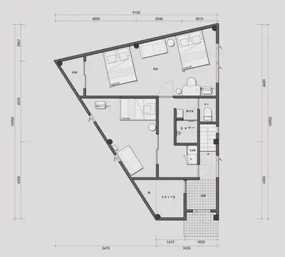 a floor plan of a house at Opening in December Riverside stay to Akihabara Shinjuku in Tokyo