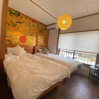 Takara Entire Japanese house with a view of the shrine