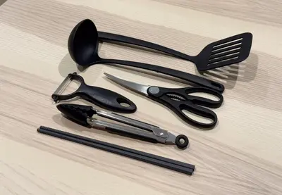 a group of kitchen utensils sitting on a table at Marble TOKYO Base Tabata 102 in Tokyo