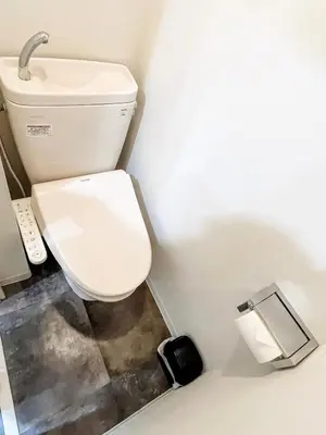 a bathroom with a toilet and a sink at 2F Spacious Apartment in Shinjuku, Shibuya Tokyo in Tokyo