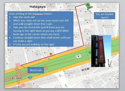 a screenshot of a map of a city at 5F Spacious Apartment in Shinjuku Tokyo in Tokyo