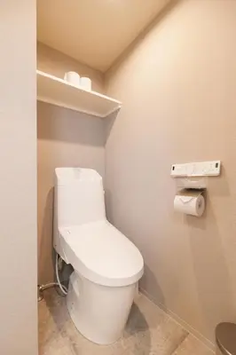 a bathroom with a white toilet in a room at TORA HOTEL Kamata in Tokyo