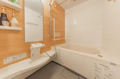 a bathroom with a sink and a bath tub at Ginza401 Tsukiji 3mins,Tsukiji Market in Tokyo