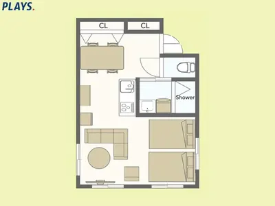 a floor plan of a house at \u4e80\u67095\u4e01\u76ee302 in Tokyo