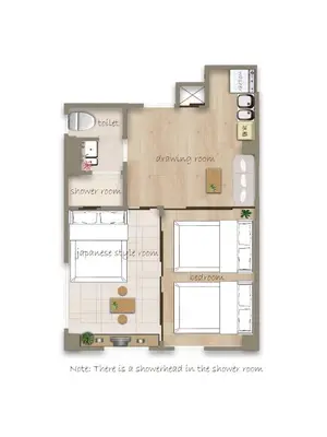 a floor plan of a house at M202 5 minutes walk from Hibiya Line Sanawa Station! Direct access to Ueno, Akihabara, Tsukiji Market, Ginza! Near Asakusa Temple! in Tokyo