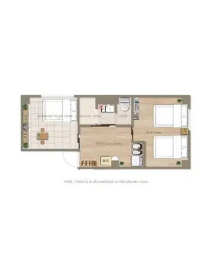 a floor plan of a house at M301 5 minutes walk from Minowa Station on the Hibiya Line! Direct access to Ueno, Akihabara, Tsukiji Market, Ginza! Family room for 5-6 people! in Tokyo