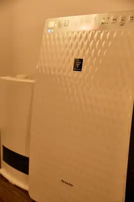 a white refrigerator with a sticker on the side of it at Kaminari INN in Tokyo