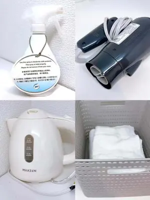 four different pictures of a box with a blender at \u30af\u30aa\u30ea\u30c6\u30a3\u30cf\u30a4\u30c4101\u53f7\u5ba4 in Tokyo